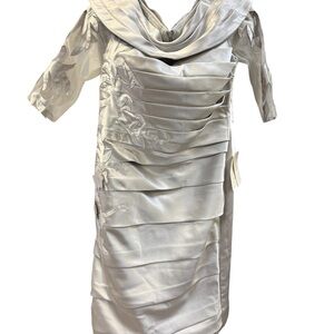 Lan Ting Mother of the Bride Elegant Silver Dress
